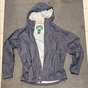 L.L. Bean Charcoal Hooded Windbreaker